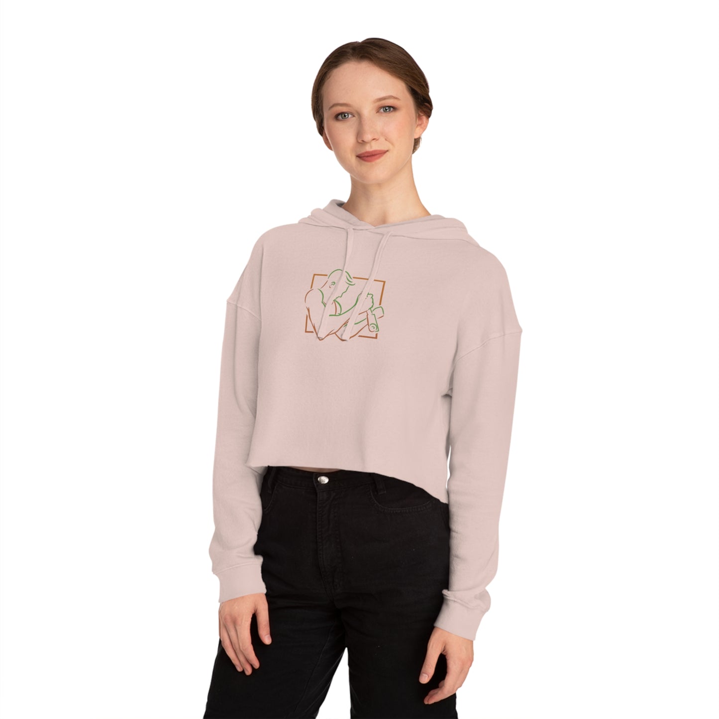 Sudadera corta con capucha para mujer