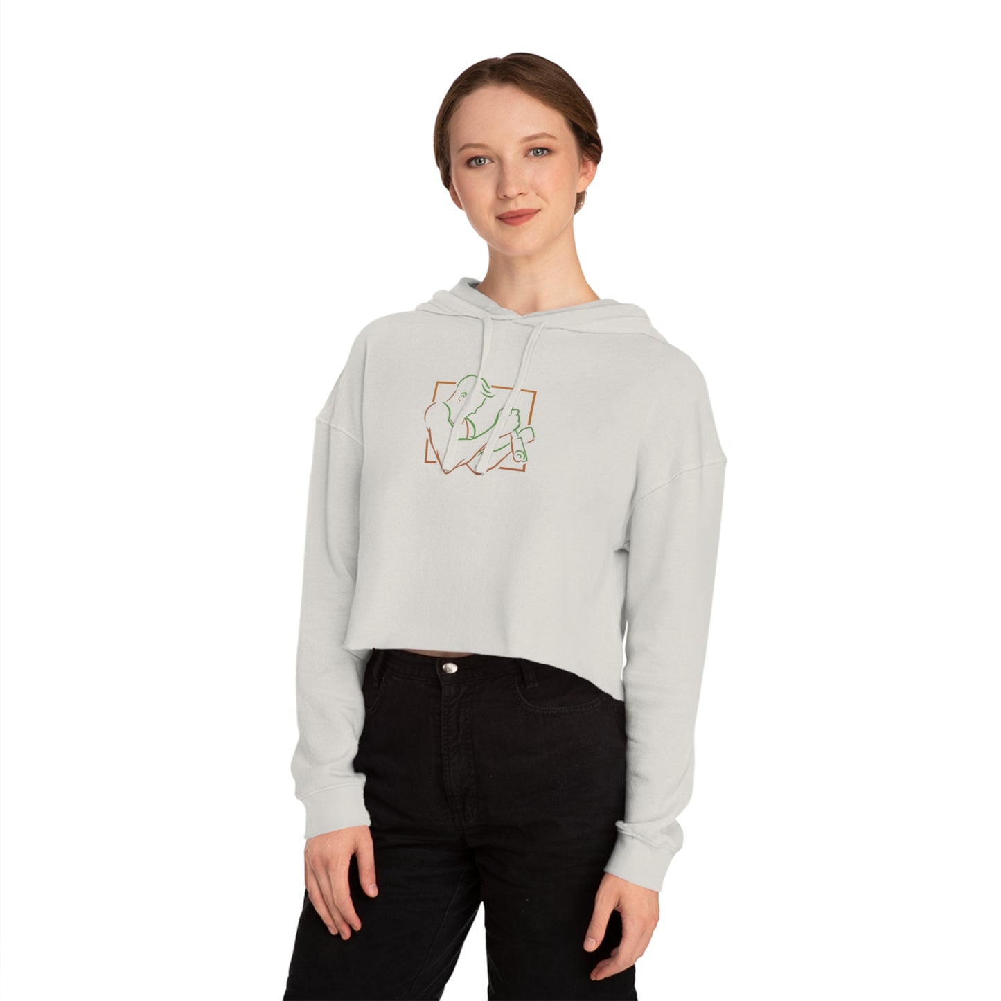 Sudadera corta con capucha para mujer