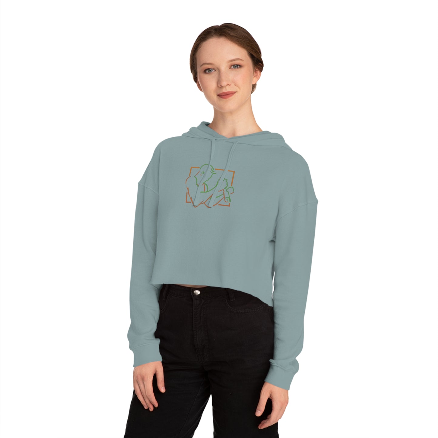 Sudadera corta con capucha para mujer
