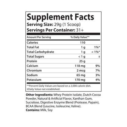 Whey Isolate Protein (Chocolate)