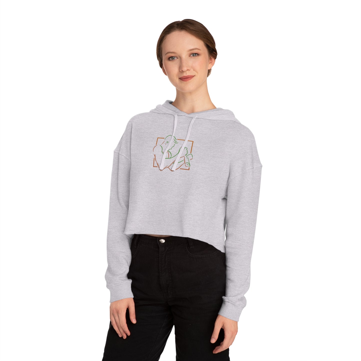 Sudadera corta con capucha para mujer