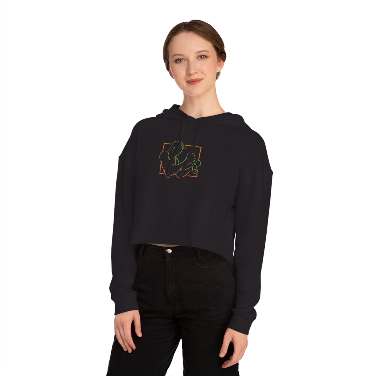 Sudadera corta con capucha para mujer