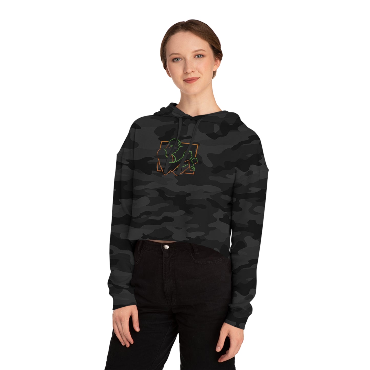 Sudadera corta con capucha para mujer